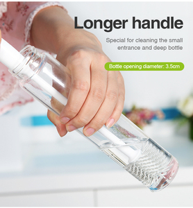 Limpiador de cocina de silicona de cuello estrecho largo Jesun, cepillo de taza de fregado de biberones TPR para vidrio Brus, apto para lavavajillas, estilo Caddy - Product Image 2