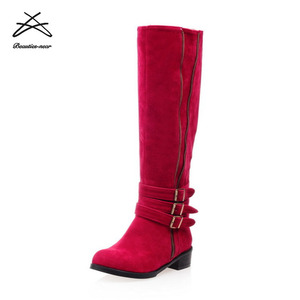 Made in China scarpe da <span class=keywords><strong>donna</strong></span> <span class=keywords><strong>eleganti</strong></span> all'ingrosso fibbia nuovi modelli stivali <span class=keywords><strong>donna</strong></span> - Product Image 2