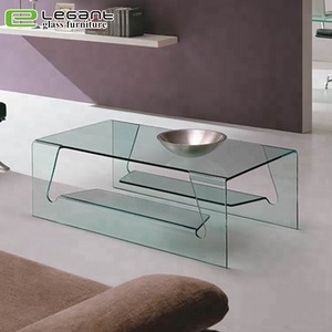 Frosted Color <strong>Elephant</strong> Bent Glass Coffee <strong>Table</strong> - Product Image 5