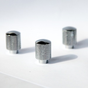 โครเมี่ยม Knurled จับตู้ทองเหลืองที่เป็นของแข็งดึงจับและลูกบิดสีดำ/ โครเมี่ยม/ทองบ้านฮาร์ดแวร์ลูกบิด - Product Image 3