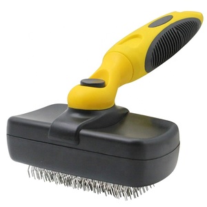 Pet Self-Cleaning Grooming Hair Remove Dematting <strong>Detangling</strong> Deshedding Slicker <strong>Brush</strong> for Dogs and Cats - Product Image 3