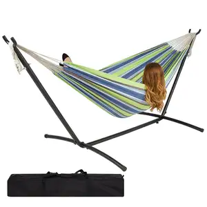 Outdoor Camping Ultralight Volwassen Hangmat Trekveren Baby Hangmat Leverancier Metalen Frame Camping Hangmat Bed met Stand