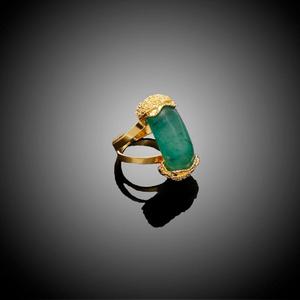 <span class=keywords><strong>Gioielli</strong></span> alla Moda, Collana Placcata Oro 24k Stile Dubai, Set di <span class=keywords><strong>Gioielli</strong></span> con Corallo Verde Naturale - Product Image 6