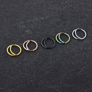 Anello per Naso a Luna in Acciaio Inossidabile, Piercing Indiano per Setto Nasale, Gioielli per il Naso, Piccolo Anello per Piercing per Donna e Uomo - Product Image 2