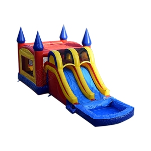Comercial barato <span class=keywords><strong>Casa</strong></span> de rebote de agua desmontable <span class=keywords><strong>con</strong></span> piscina/inflable mojado deslice combo para venta - Product Image 6