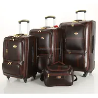 Snake Skin PU Leather Suitcase Set, Rolling Luggage Bags
