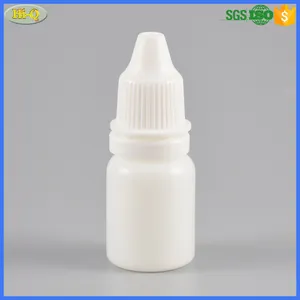 Garrafa gotejadora de olho transparente, garrafa de 15ml hdpe com tampa branca, garrafa para medicina líquida