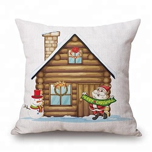 100% poliestere buon natale di nuovo disegno di natale arazzo cuscino - Product Image 2