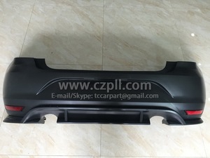Paraurti Posteriore 6C6 807 421 per <span class=keywords><strong>POLO</strong></span> <span class=keywords><strong>2010</strong></span> - 2014 - 2016, Kit Carrozzeria GTI Aggiornato con Doppio Scarico - Product Image 4
