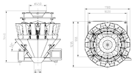 KENWEI Contrôle automatique de l'alimentation, Peseuse combinée haute précision à 10 têtes, Emballage, Remplissage, Scellage, Comptage pour sachets en film d'aluminium