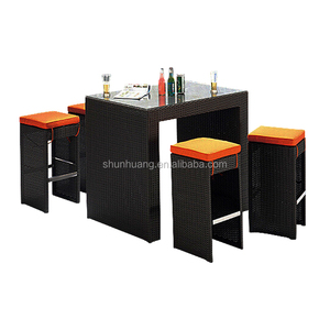 Meubles mobilier <span class=keywords><strong>en</strong></span> rotin, ensemble chaise et table de <span class=keywords><strong>bar</strong></span> <span class=keywords><strong>en</strong></span> <span class=keywords><strong>osier</strong></span>, haute qualité, nouveau design - Product Image 2