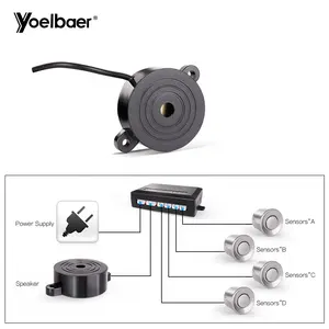 4 أجهزة الاستشعار صفارة 22 مللي متر وقوف السيارات مجموعة أجهزة استشعار الرادار النسخ الاحتياطي العكسي الصوت مؤشر تنبيه نظام التحقيق 12V