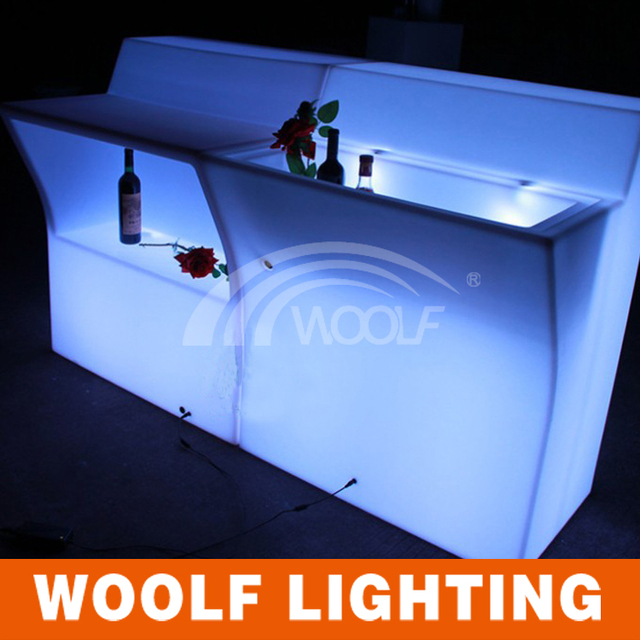 Illuminated Portable Modern LED Furniture Plastic Led Light up Table bar Counter