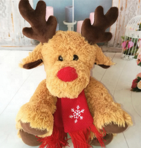 Brown <strong>Deer</strong> Plush Toy With Scarf