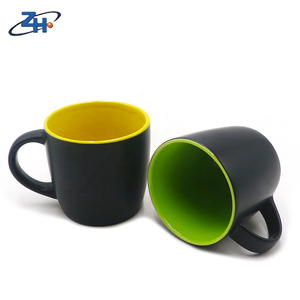 Bán buôn 350ml gốm pha cà phê <span class=keywords><strong>Mug</strong></span> với màu đen Matte xử lý cổ điển Chalk màu sắc bên trong và Hộp quà tặng cho cà phê và trà - Product Image 2