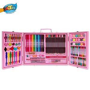 Olie Pastel Krijt Tekening Art Set Voor Kinderen Niet Giftig Tekening Art Kit Case Van Kunstenaar Tool Kit Deluxe houten 3000 Sets 118 Stuks