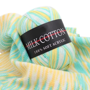 COOMAMUU Mới Cầu Vồng Màu Bông Tay Sữa Đan Các Tính Năng Len Sợi Phần Không Gian Nhuộm Crochet Sợi DIY Bé Dệt Kim Sợi - Product Image 3