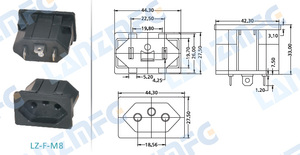 LZ-F-M8 Brazil Ổ Cắm Điện Ổ Cắm Đầu Ra AC Ổ Cắm H Loại Ổ Cắm Gắn Tường - Product Image 6