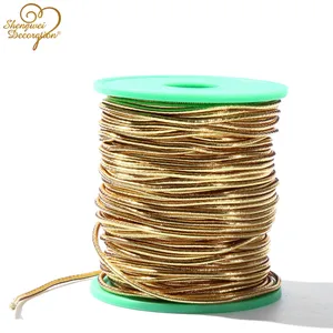 บรรจุภัณฑ์ & การพิมพ์เชือก2Mm Metallic Gold ยืดหยุ่นสายไฟ String สำหรับ Handcraft