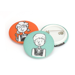 Distintivo Promozionale a Forma di Cuore Rotondo, Produttore di Badge Personalizzati in Latta, Distintivo Vuoto in Latta - Product Image 5