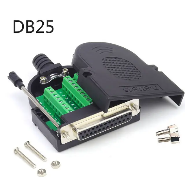 DB25 Stecker 25Pin Männlichen Und Weiblichen Kopf Signal Terminal Stecker Loch PCB Adapter Freies Löten Kopf Serielle Port Kopf 25 pin