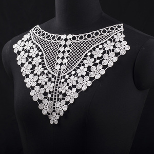Alta calidad de lujo flor patrón bordado encaje collar de encaje para el vestido de boda - Product Image 1