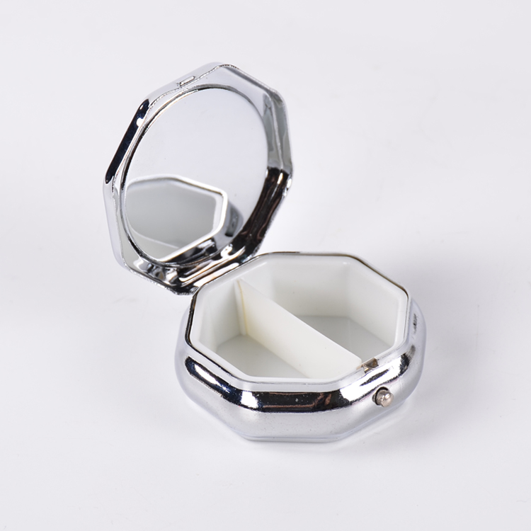 MM-MPB006 восьмиугольная Кофеварка из нержавеющей стали контейнер для таблеток портативный горный хрусталь с металлическим декором медицины