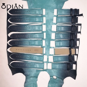 Bracelet <span class=keywords><strong>de</strong></span> montre pour hommes et femmes, en cuir <span class=keywords><strong>de</strong></span> <span class=keywords><strong>lézard</strong></span>, haut <span class=keywords><strong>de</strong></span> gamme, fait à la main, noir, marron, noir et rose, 20mm, - Product Image 2