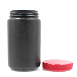 Bouteille de <span class=keywords><strong>conteneur</strong></span> de poudre de protéines en <span class=keywords><strong>plastique</strong></span> noir personnalisée de 1 litre, pot en <span class=keywords><strong>plastique</strong></span> givré - Product Image 1