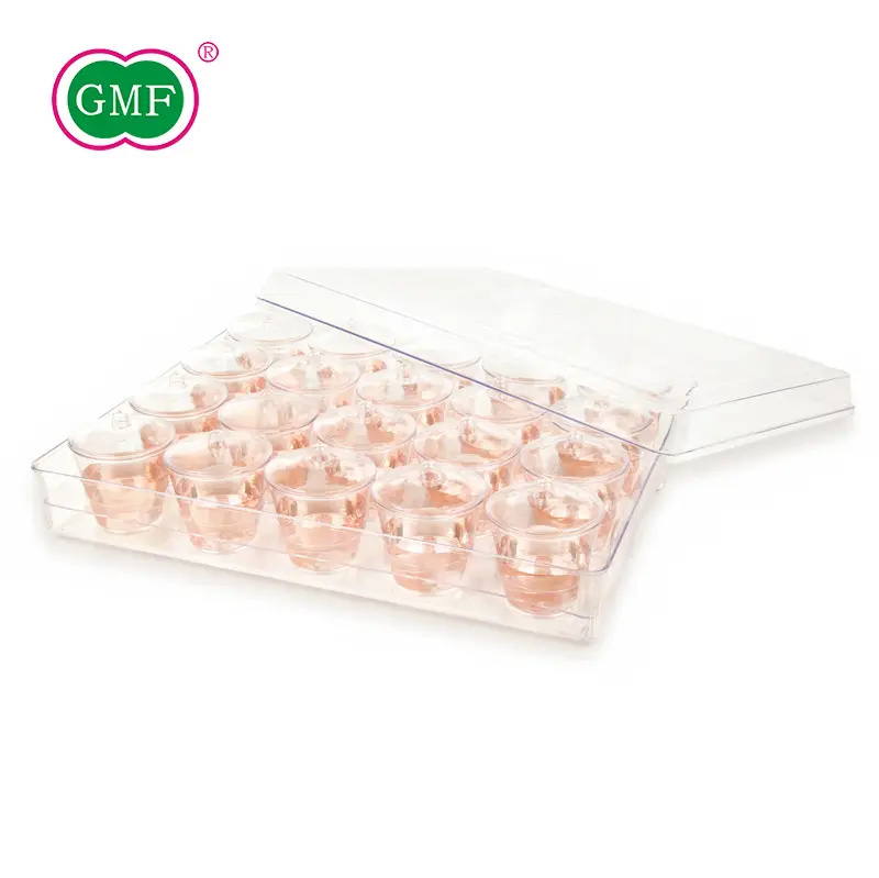 Ultime arrivo utile contenitore 20pcs un set di plastica trasparente mini tazza con coperchio