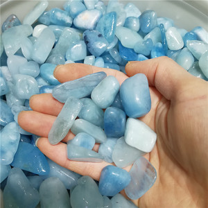 ขายส่งธรรมชาติ Aquamarine บด Aquamarine ควอตซ์ Tumble สำหรับตกแต่ง - Product Image 5