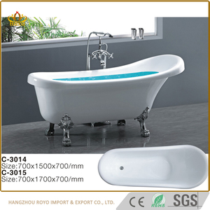 Moderna pequeña bañera independiente de Acrílico al por mayor de acrílico clásico clawfoot bañera - Product Image 1