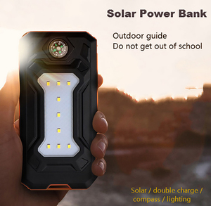Batterie <span class=keywords><strong>solaire</strong></span> grande capacité avec double port USB, chargeur <span class=keywords><strong>solaire</strong></span> portable et lumière LED pour téléphone portable et ordinateur portable - Product Image 4