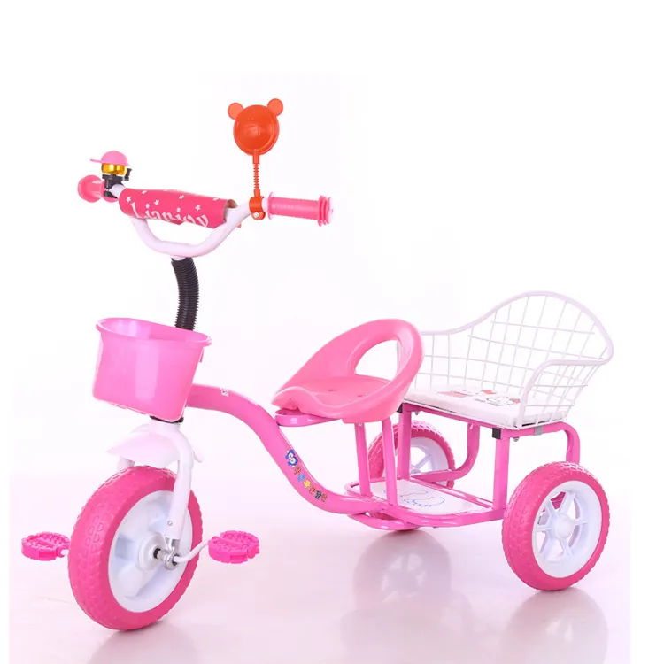 2023 Indoor und Outdoor Kinder Dreirad New Style Zwei Sitze Fitness Dreirad Pedal für zwei Kinder Safe Baby Dreirad
