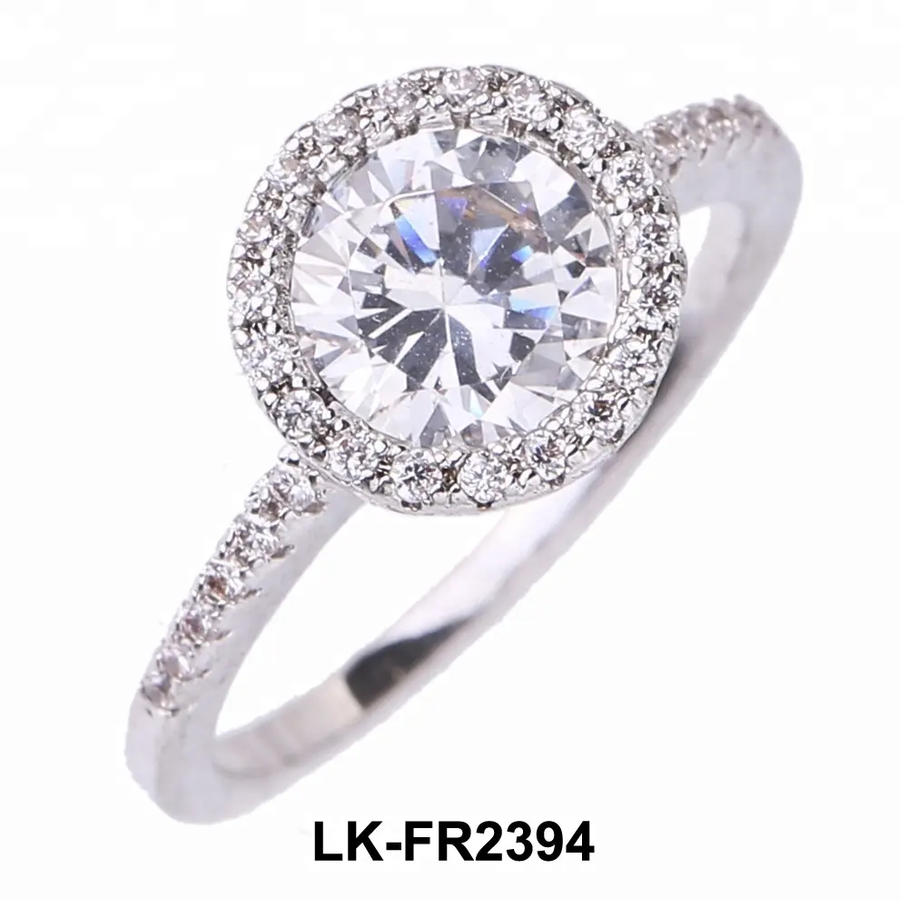 2018 último nuevo diseño de moda anillos de joyería de piedra de zirconia oro blanco las mujeres anillo de compromiso al por mayor