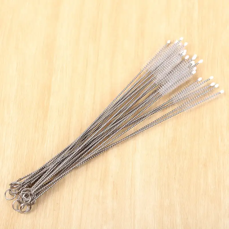 Durable Straw Cleaning Brush Stainless Steel Wash Drinking Pipe Straw Brushes Brush Cleaner