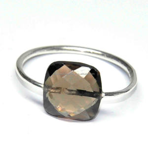 Gemstone Smoky Quartz 925 Anillos de plata esterlina Royal Party Wear Diseñador Anillo de plata Anillo de moda para boda, aniversario. - Product Image 3