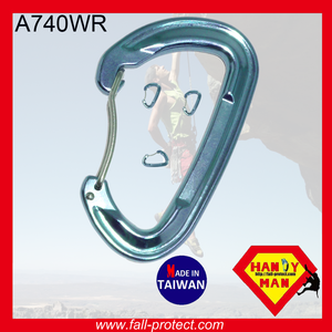 Super D Type Taiwan Wire Gate Aluminum Carabiner For Wild Sports - Product Image 2