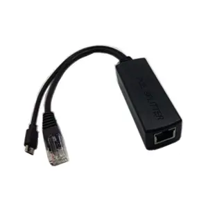 Power Over Modul Splitter Ethernet, 100M 48V Ke 5V 2A Isolasi USB Mikro Pemisah PoE untuk Kamera IP CCTV