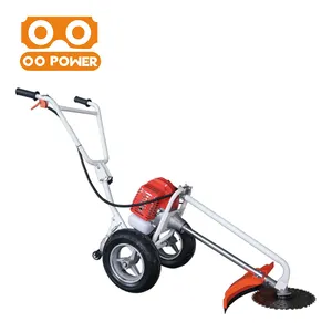 O O Power HPCG430 Professional 2 Stroke Hand Push Brush Cutter With 2 Wheels Power Brush Cutter