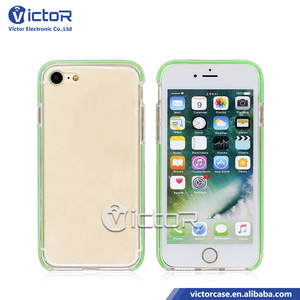 Compra a granel de China estuche del teléfono móvil de TPU transparente y PC colorido con enchufe del polvo <span class=keywords><strong>Para</strong></span> <span class=keywords><strong>iPhone</strong></span> 7 - Product Image 1