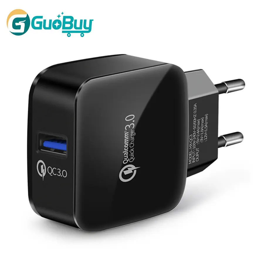 GuoBuy Universale EU Spina di CA Del caricatore Del Telefono di CONTROLLO di qualità 3.0 USB Della Parete di Corsa Veloce Veloce del Caricatore per Smartphone