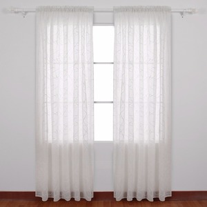 Calidad Superior hermoso bordado floral europeo sheer voile cortina - Product Image 1