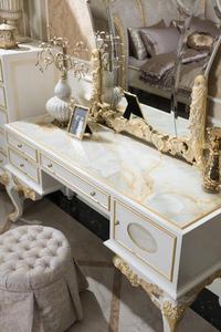 Coiffeuse élégante de style français antique en bois massif avec miroir pour chambre de princesse Meubles BF08-B10001 - Product Image 4