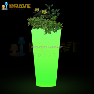 Nouveau produit, pot de fleurs lumineux LED décoratif multicolores de forme carrée, pot de fleurs en plastique - Product Image 6