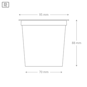 Gobelets en plastique PET jetables personnalisés A12 avec couvercles, 12 oz (360 ml), yaourt, thé, café, jus de fruits, bière, emballage premium, gobelets de 12 oz - Product Image 4