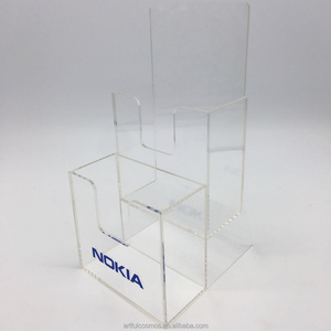 Bán hàng nóng 2mm dày Acrylic Brochure chủ treo tường Danh mục đứng và Tạp Chí Rack cho Các Ngân Hàng Cửa hàng bán lẻ hiển thị - Product Image 5