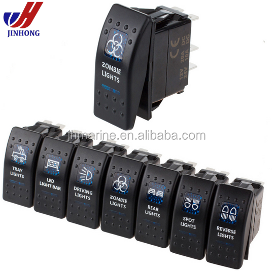 Interruttore A Bilanciere LED 12V/24V Impermeabile Per Auto, Barca, ARB - Carling Switch 5/7 Pin