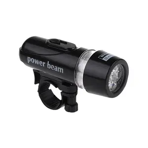 自行车配件5个发光二极管电源光束黑色前灯头灯手电筒电池防水自行车安全自行车灯
