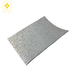 Aluminum film coated fiberglass radiant heat reflective fabric with silicone rubber vapor barrier